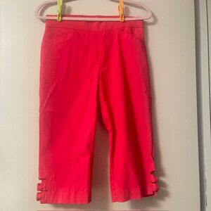 Capri Pants, coral colour, by 89th & Madison, size S